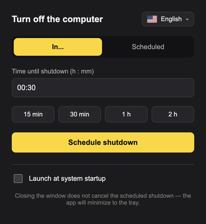 Countdown timer tab