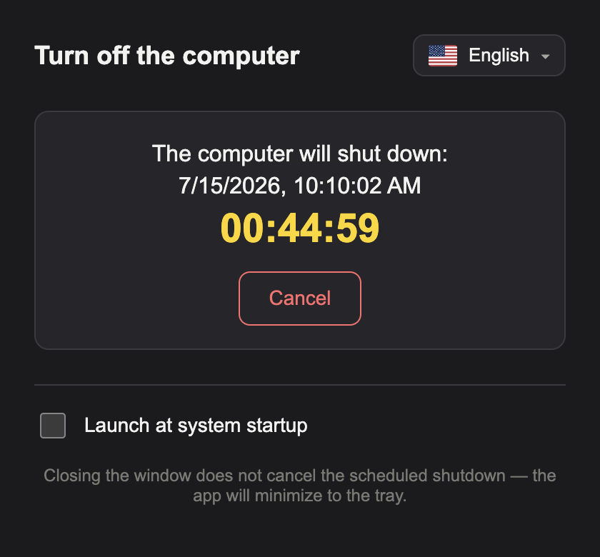 Live countdown